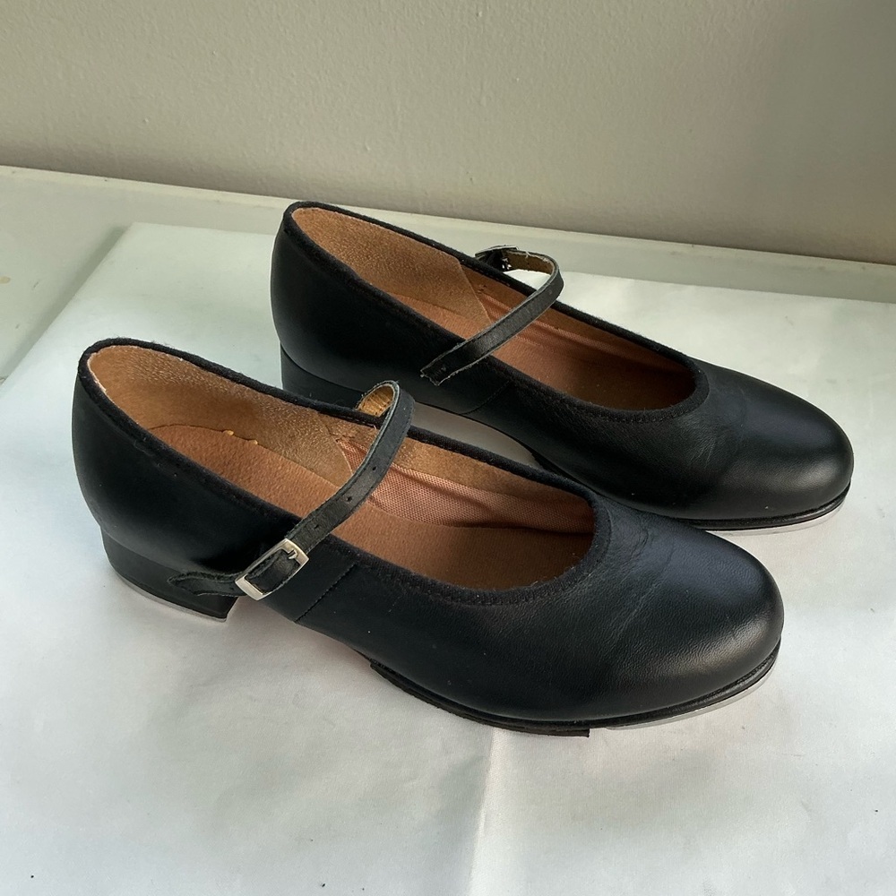 BLOCH Techno Tap Ladies Black Leather Mary Jane-Style Dance Shoe Fits Like Sz5 - Picture 8 of 11